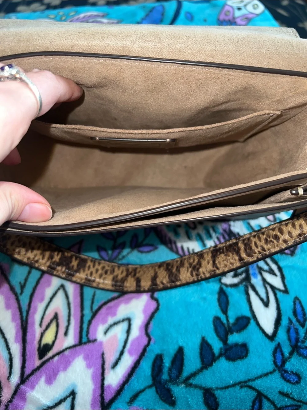Coach Two-Tone Saddle Crossbody with Buckle